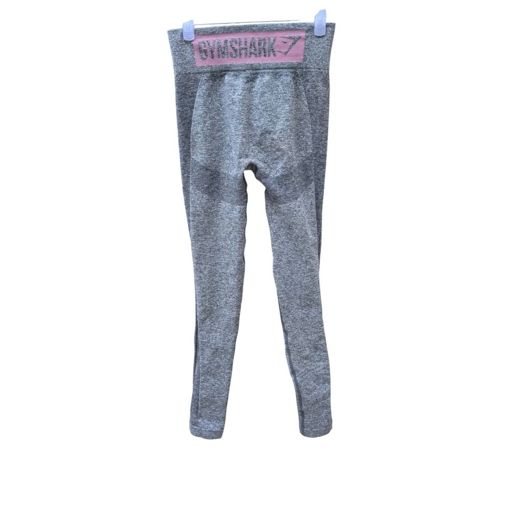 Gymshark Dry Grey Pink Logo Seamless High Waisted Leggings Small